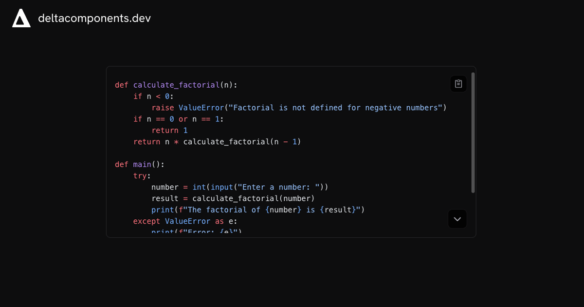 code-block component