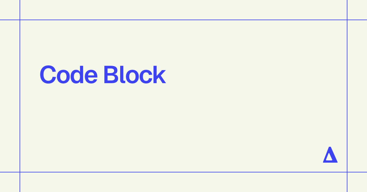 Code Block | Delta Components UI